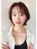 ブロウ ネックス ザ サロン 表参道(VLOW nex the salon)&nbsp;シースルーバング.耳掛け.韓国ヘア.韓国ボブ.ピンクカラー