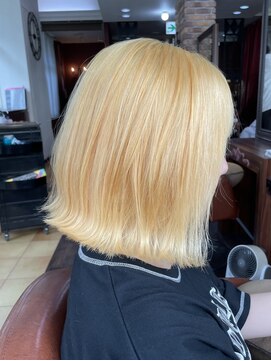 ヘアー デザイン ドルチェ(Hair design DOLCE) ブリーチ抜きっぱなしボブ！