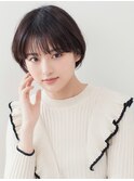 大人可愛い切りっぱなしひし形レイヤーカットココアブラウン