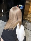 ミルクティーベージュ/ダブルカラー/ケアブリーチ/髪質改善/駅南