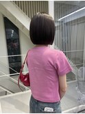 艶髪ベージュ髪質改善ボブ顔まわりレイヤー20代30代40代[表参道]