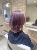 レイヤーボブ×ピンクラベンダー