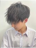 波巻きツイストスパイラルパーマ/フェザーパーマ/眉毛/メンズ 