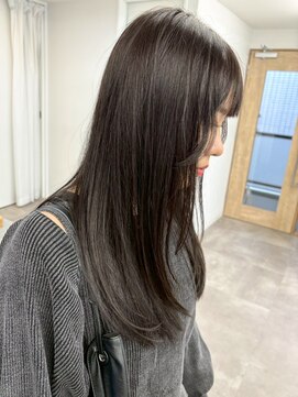 ミュラ(mulah) ブリーチなしオリーブベージュ透明感カラー＊レイヤーカット