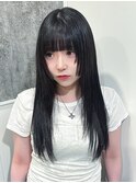 ロング韓国ヘア顔周りレイヤーおくれ毛_F20925