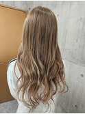 エクステ/ブラウンベージュ/巻き髪ロング