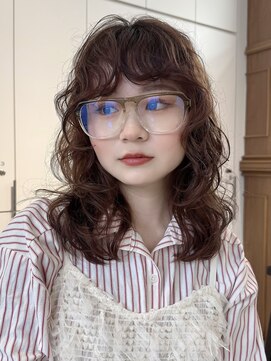 ロンドアンメゾン 原宿(Lond un Maison.) オリーブグレー/韓国風巻き/レイヤーカット/くすみベージュ/原宿