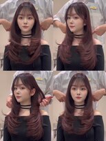 シュガー(Sugar)&nbsp;レイヤーカット/ワンホンヘア/韓国ヘア/顔まわり/大阪/梅田