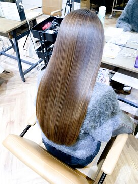 ニクス フリー ウエストバーン(nix free WB) 冬ココアベージュ◎小顔大人世代の艶髪ロング