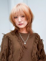アルバム 池袋(ALBUM)&nbsp;前髪カットウルフレイヤーブリーチブロンド_F1483
