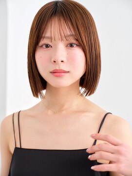 リトル ポルト 三宮(little×PORTO) 小顔見えシースルーバング×王道ナチュラルボブ