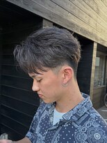 ジェネシス 津島店(genesis)&nbsp;グレーカラー × ナチュラルセンターパート × フェード