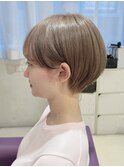 コンパクトショート　丸みショート　京都美容室　進詩織