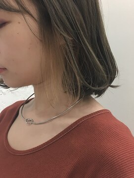 ブルーフェーセス 表参道(blue faces) 『bluefaces』 スモーキーグレージュ×インナーカラー