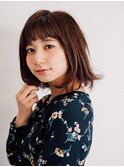 ショートバング×外はね