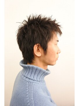 メンズヘアーサロン ツイン 30代40代50代ナチュラル束感ブラウン前髪あり爽やか