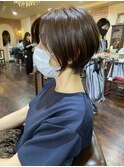 大人可愛い丸みショートボブ☆