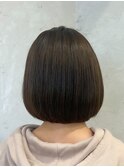 大人ガーリーワンレン内巻きワンカールボブ
