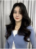 韓国ヘア/くびれレイヤーカット/艶グレージュ　表参道