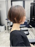 30代40代50代ショートカットショートボブ前髪長め上品ショート