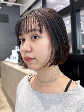 アイティーバイアルバム 藤沢店(IT by ALBUM) ボブカット__ハッシュカットフルバングレッドブラウン_ba469211