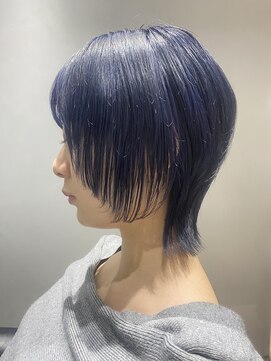 エトラ 渋谷店(etora) ネイビーブルー/マッシュウルフ