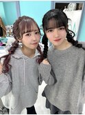 アイドルヘア/前髪カット/ヘアメ /ヘアセット/ツインアレンジ