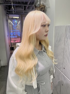 グロウ 渋谷(grow) ☆ホワイトブロンド×プルエクステ80本☆韓国ブロンドロング