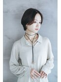 女性らしい長めショートボブ♪