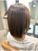 【美ツヤストレートボブ】まとまりと艶感が続く縮毛矯正