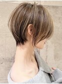 ショートボブ髪型30代40代50代前髪あり前髪無し面長丸顔【西村ss