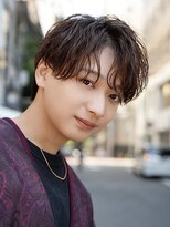 オーシャントーキョー 心斎橋(OCEAN TOKYO WEST)&nbsp;シースルーセンターパートツーブロックラウンドマッシュウルフ