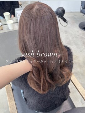ブランコトレス 鏡島(BLANCO tres) レイヤーカット/ブラウンカラー/顔周り