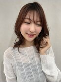 イメチェン/ピンクベージュ/アンブレラカラー/前髪/鹿島田