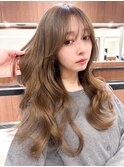 ハイライトバレイヤージュダブルカラーケアブリーチ20代30代