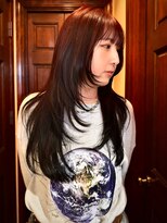 フランジェッタヘアー(Frangetta hair)&nbsp;ロングレイヤー♪レッドブラック　担当川合