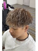 メッシュ×ブラウン×ツイスパ