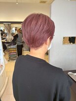 ヘアショップエヌアンドエー 久喜 栗橋店(hairshop N&A)&nbsp;ピンクラベンダー丸みショートボブ