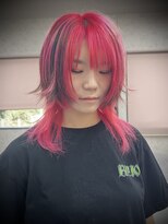 ヘアショップ ホップエム(HAIR SHOP HOP M)&nbsp;ウルフ/ウルフカット/ネオンピンク