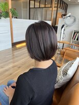 ヘアーブランドジン ティアラ(HAIR BRAND Jin Tiara)&nbsp;ラベンダーグレージュ×ボブ【松山美容室】