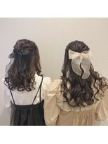 ゆるふわハーフアップ
