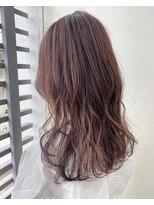 ジーナ 博多(Zina)&nbsp;【Zina】アッシュピンク/かきあげ/ロブヘア/20代30代40代