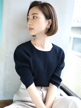 バース(BIRTH) 天神【BIRTH】前下りボブブリーチなしアッシュかきあげバング15