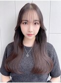 波巻き_チェリーブラウンフェミニンロングダークアッシュ_9063