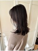 レイヤーカットとチョコレートカラー