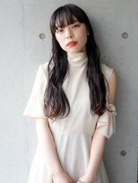 ソウ アオヤマ(SO aoyama)&nbsp;黒髪　ワイドバング　ニュアンスパーマ