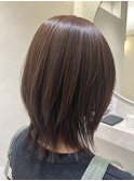 美髪矯正×ミディアムウルフ