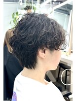 サロンドジョー(salon de joe) ツイストスパイラルパーマメンズマッシュ刈り上げ 奥東巧真