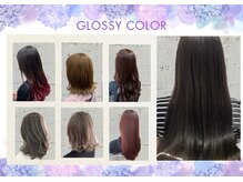 光沢カラー◇トリートメントと化粧水を使用するダメージ軽減カラー◇カラー/白髪染め/ワンカラー/リタッチ