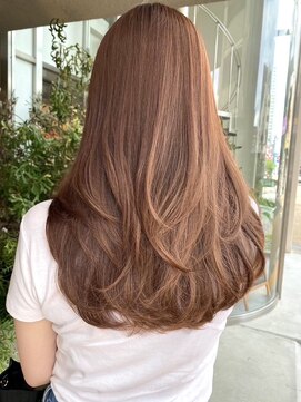 マシェリ バイ ハセ(ma cherie by HASE) 【ダブルカラー】光に当たると更に透け感UP！オレンジカラー